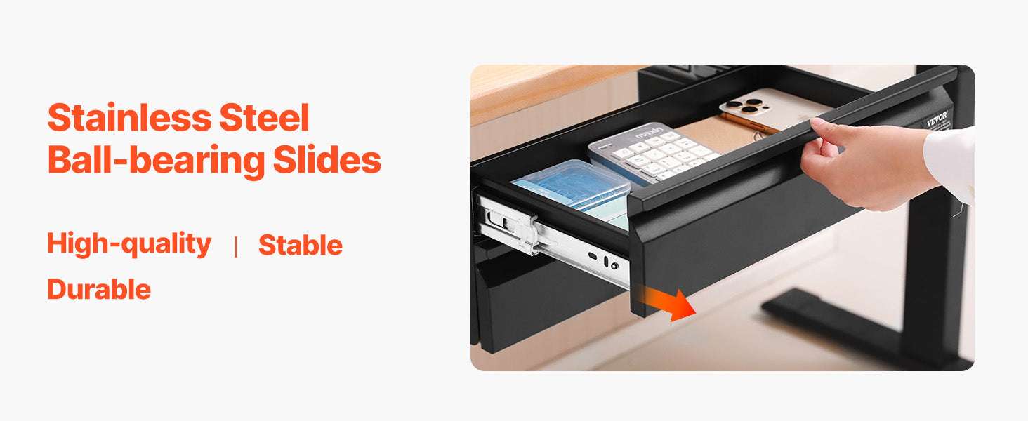 2-Tier Under Desk Drawer Organizer 16" Pull-Out Storage-16in / United States
