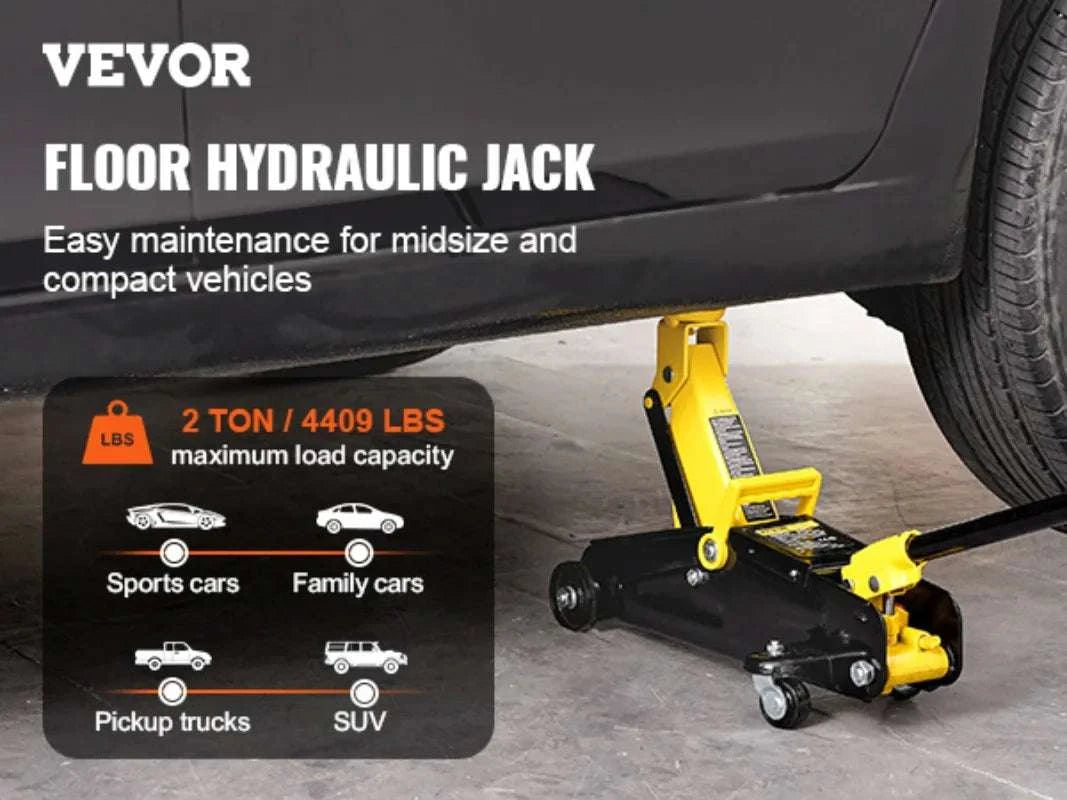 2 Ton Low Profile Floor Jack for Sedans & Small Trucks-United States