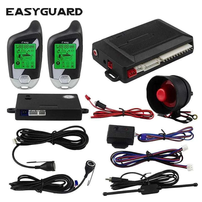 2-Way Car Alarm System with LCD Remote & Keyless Entry PKE-China Mainland