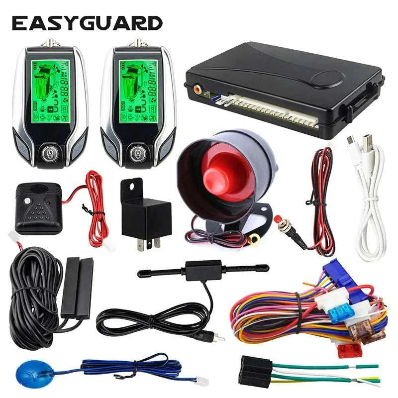 2-Way Car Alarm System with LCD Remote & Keyless Entry PKE-China Mainland