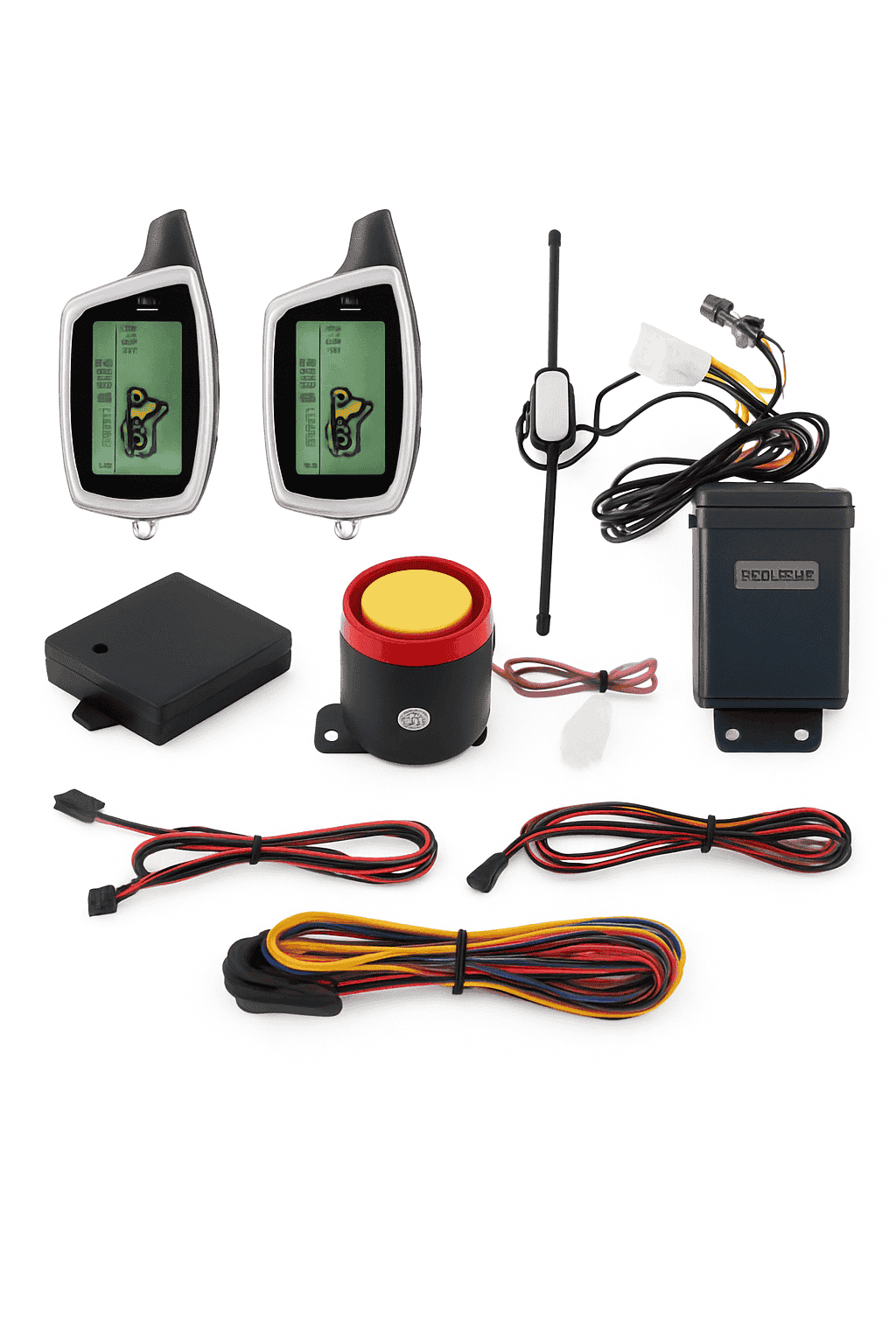 2-Way Motorcycle Alarm System with LCD Pager & Remote Start-Default Title