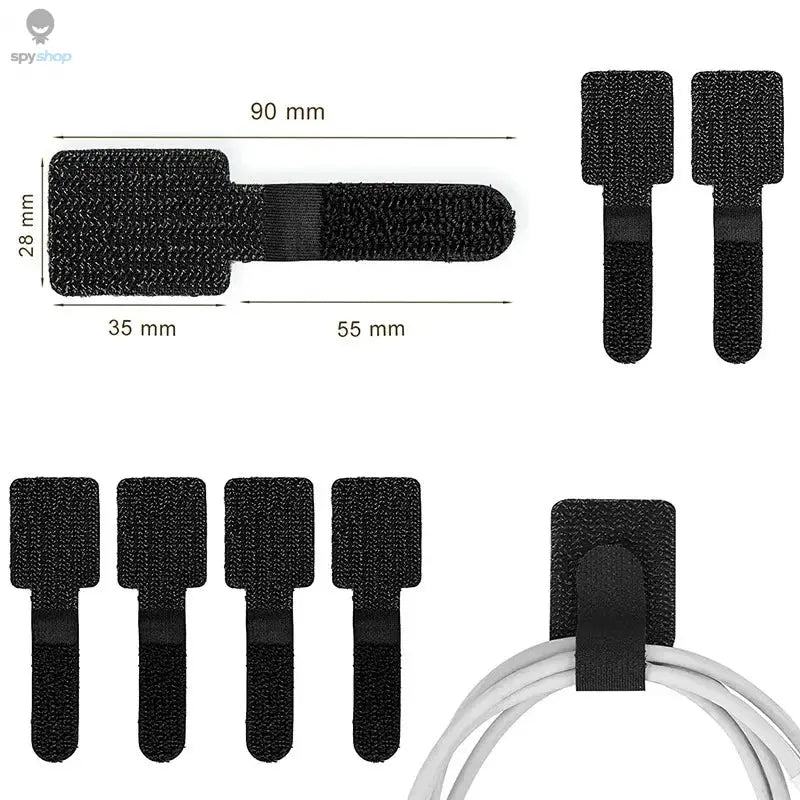 20/10/5PCS Releasable Cable Organizer Ties Mouse Earphones Wire Management Nylon Cable Ties Reusable Loop Hoop Tape Straps Tie Spy-shop.com