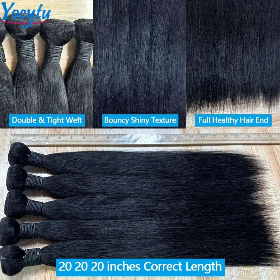 20 20 20 Inch Straight Human Hair Bundles – 100% Human Hair-Remy Hair / 15%-20% / france|20222426