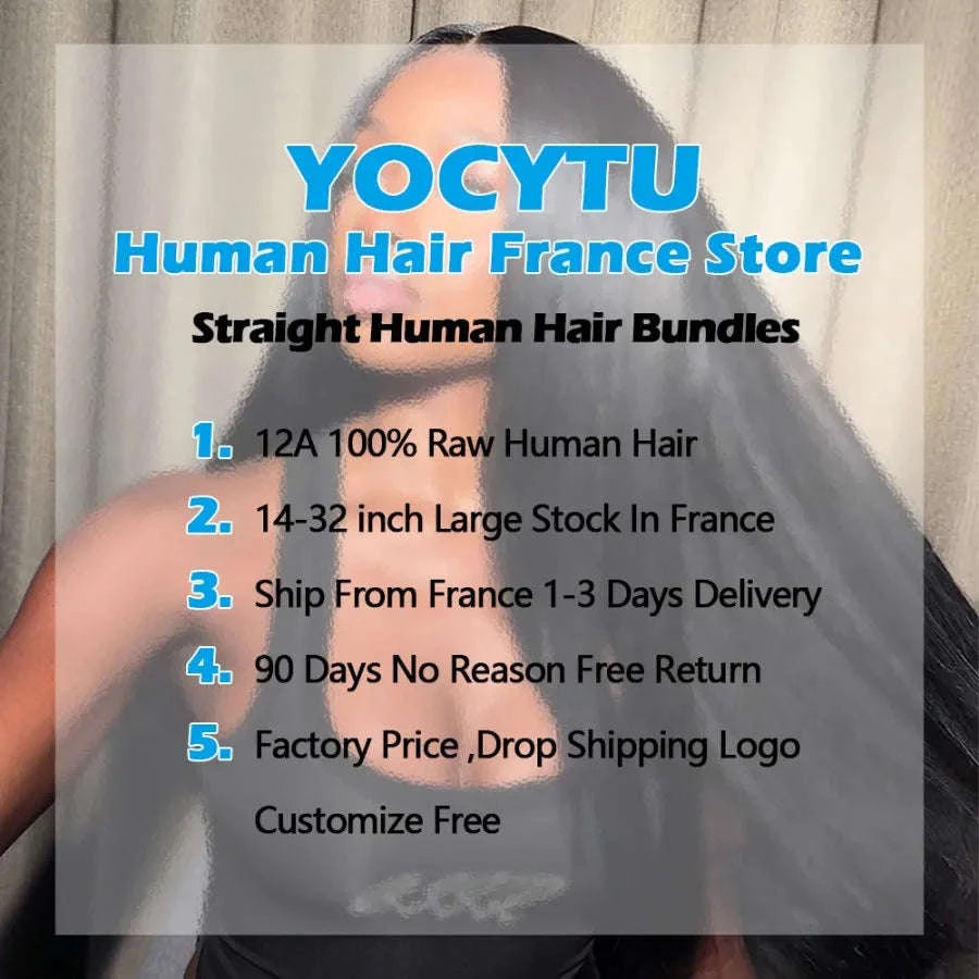 20 20 20 Inch Straight Human Hair Bundles – 100% Human Hair-Remy Hair / 15%-20% / france|20222426