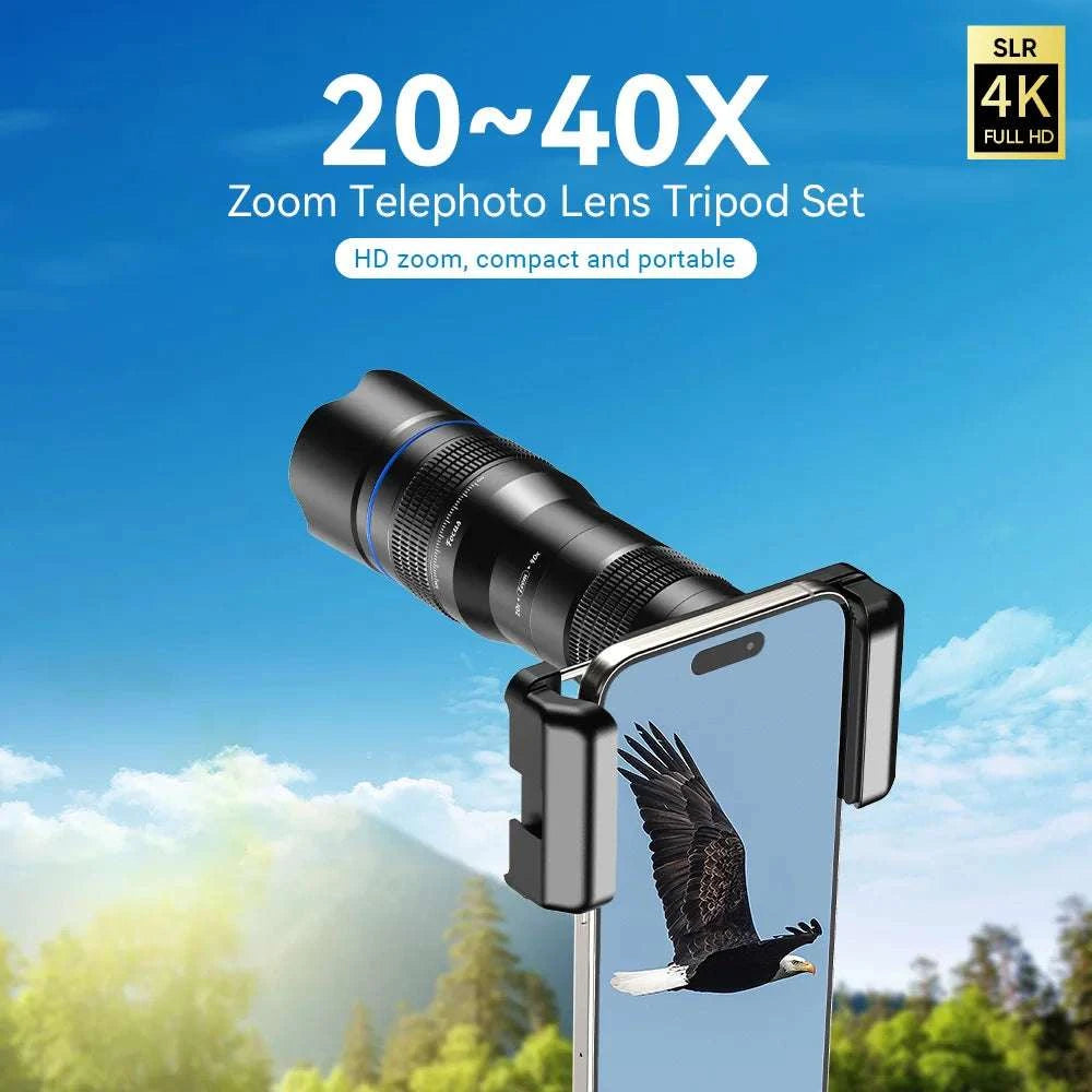 20-40x Zoom Smartphone Telephoto Lens with Tripod Kit-zoom lens kit