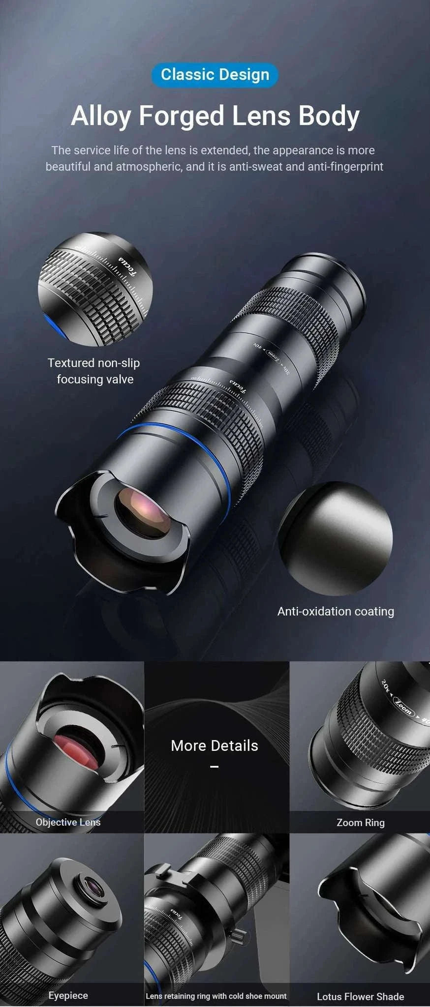 20-40x Zoom Smartphone Telephoto Lens with Tripod Kit-zoom lens kit