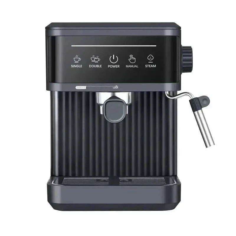 20 Bar Espresso Coffee Machine with Milk Frother & Dual Cup Brewing-200742black / China Mainland / US