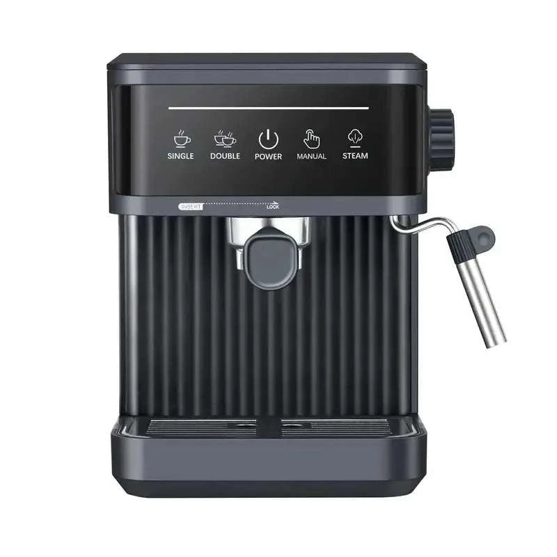 20 Bar Espresso Coffee Machine with Milk Frother & Dual Cup Brewing-200742black / China Mainland / US