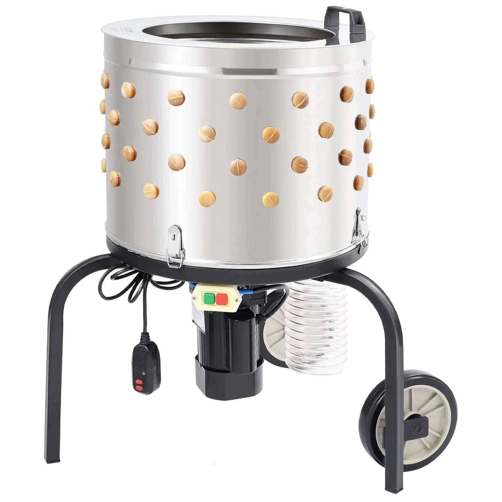 20" Chicken Plucker Machine with 108 Fingers & Stainless Steel Drum-WHITE / United States