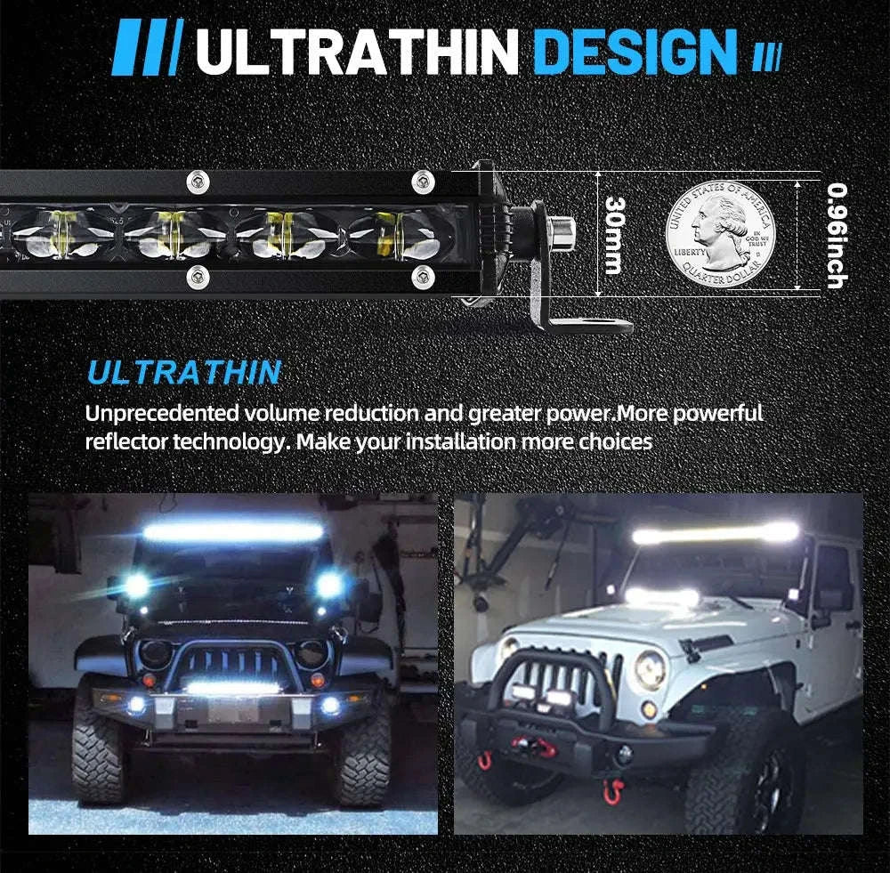 20 Inch 6D Slim LED Light Bar 6500K IP68-50inch 6000K