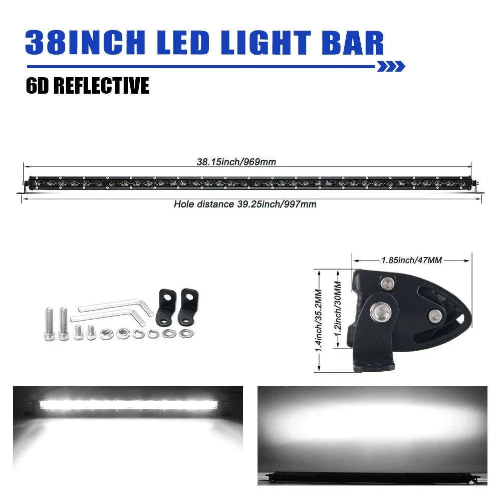 20 Inch 6D Slim LED Light Bar 6500K IP68-50inch 6000K