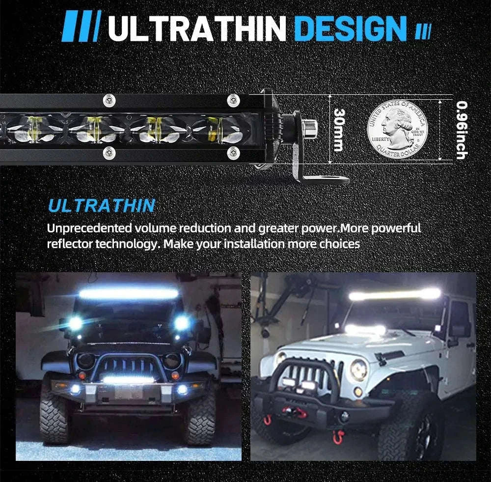 20 Inch 6D Slim LED Light Bar 6500K IP68-50inch 6000K