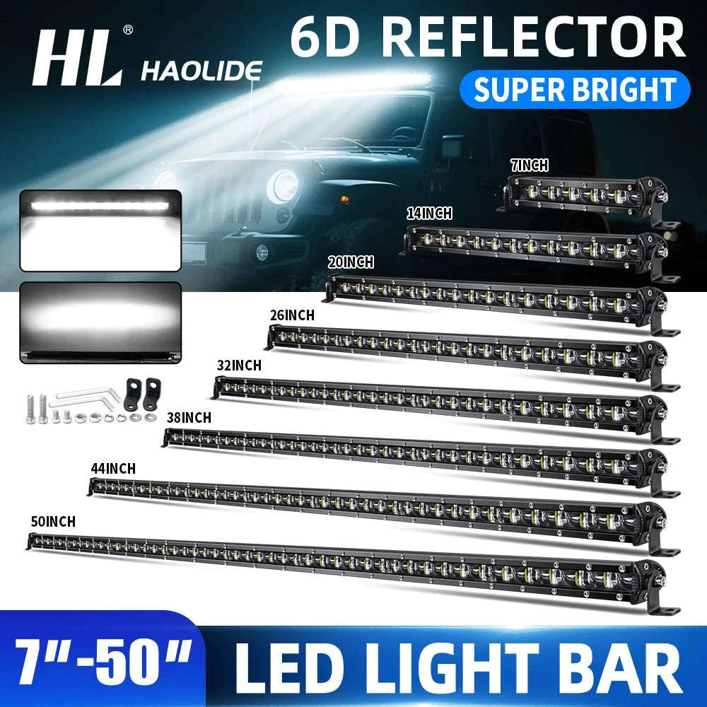 20 Inch 6D Slim LED Light Bar 6500K IP68-50inch 6000K