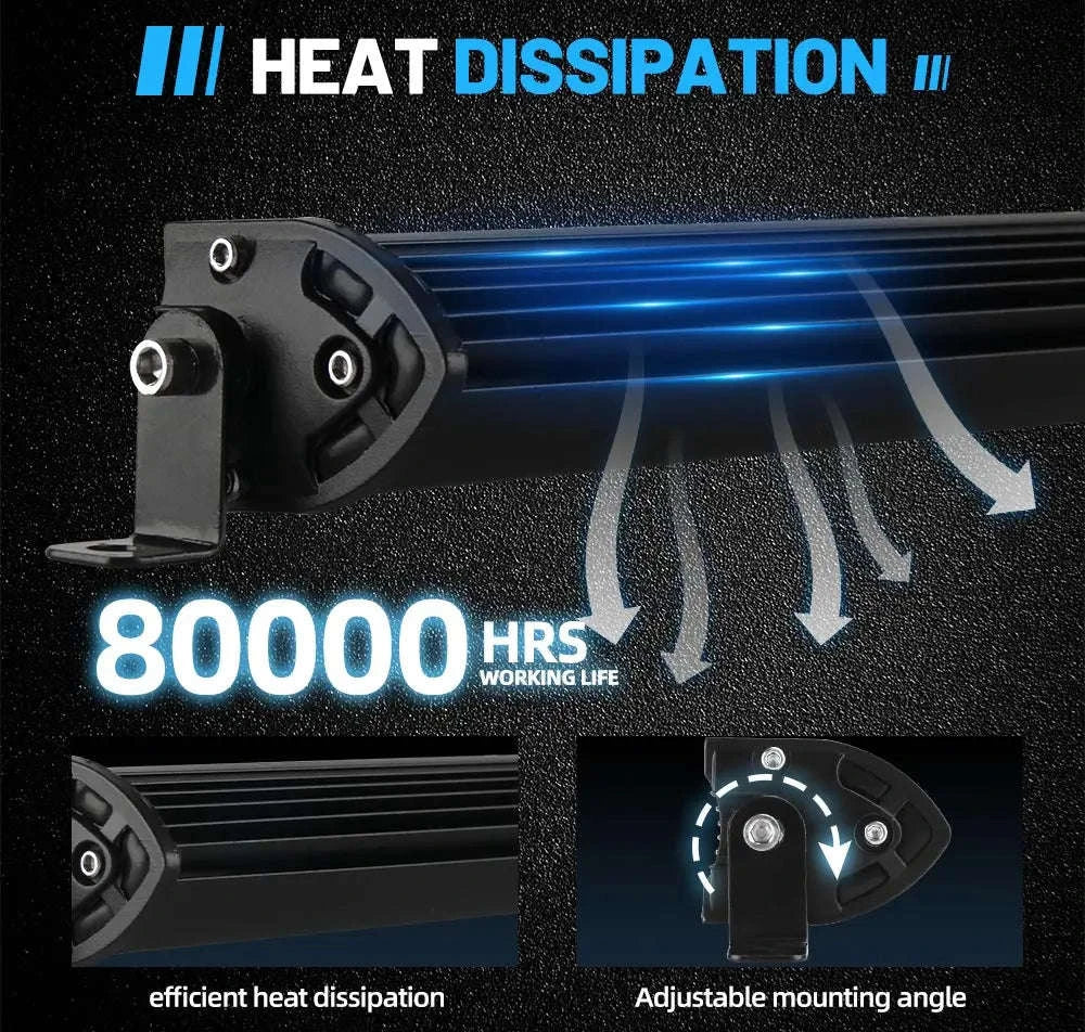 20 Inch 6D Slim LED Light Bar 6500K IP68-50inch 6000K