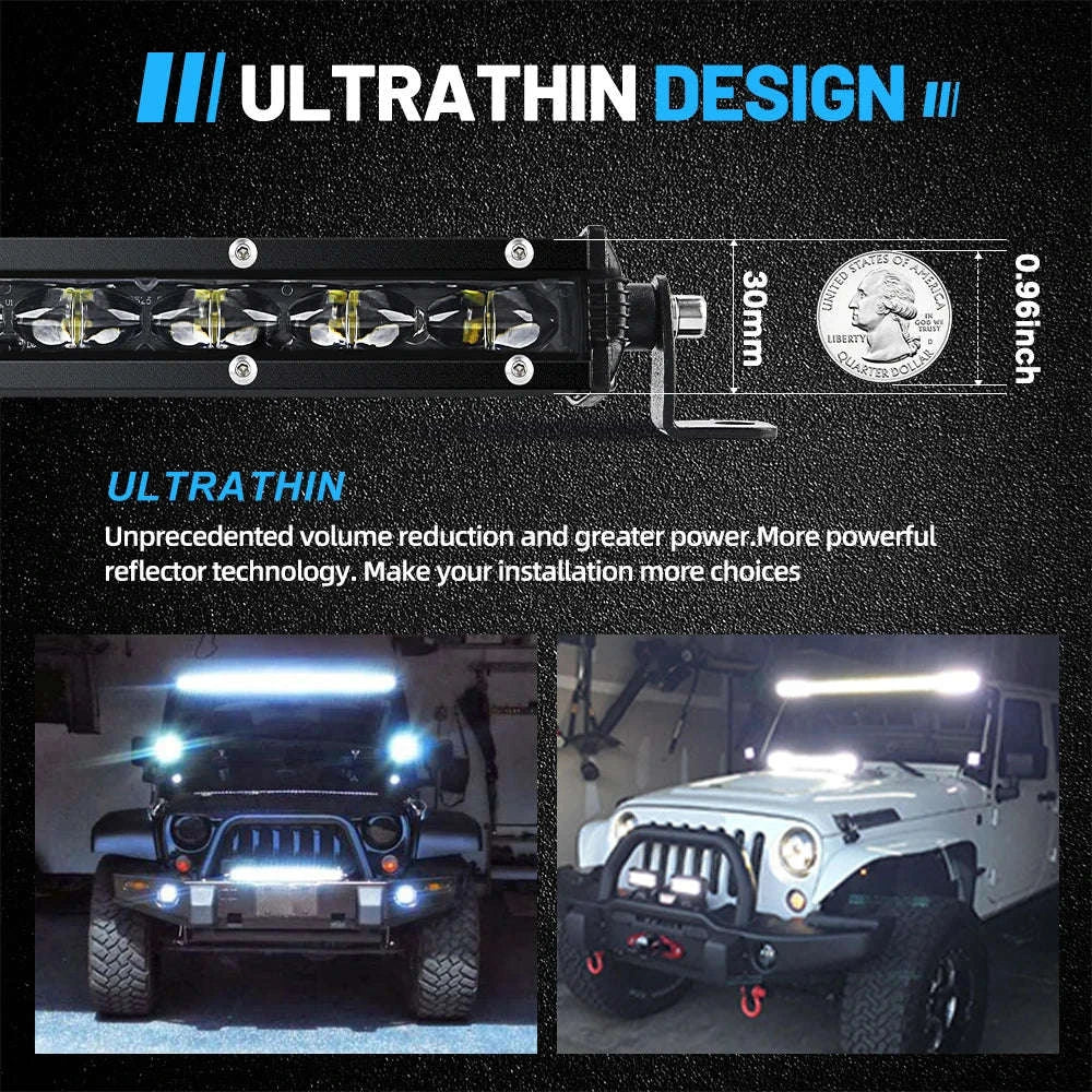 20 Inch 6D Slim LED Light Bar 6500K IP68-50inch 6000K