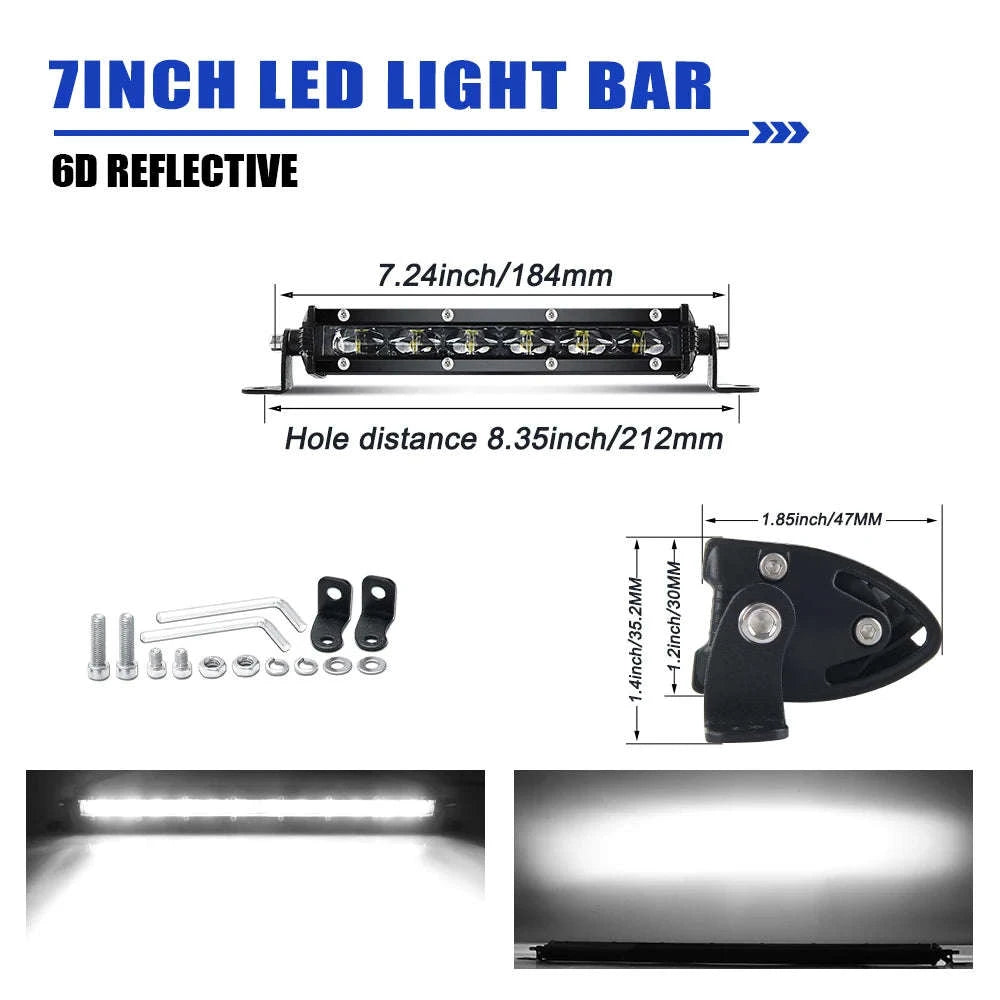 20 Inch 6D Slim LED Light Bar 6500K IP68-50inch 6000K