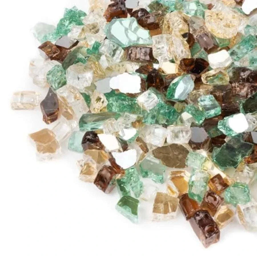 20 lb Reflective Fire Glass 1/2-Inch for Propane Fire Pit-United States / CobaltBlue