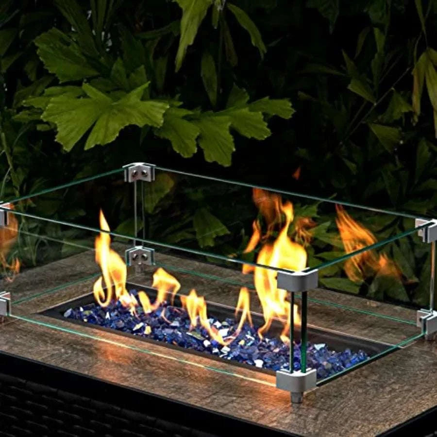 20 lb Reflective Fire Glass 1/2-Inch for Propane Fire Pit-United States / CobaltBlue