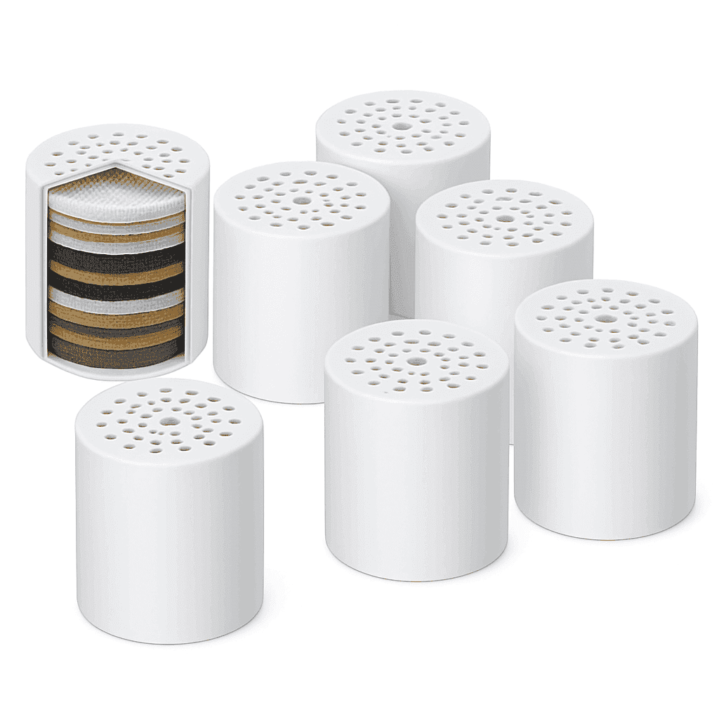 20 Stage Shower Filter Replacement Cartridges for Hard Water (6 Pack)-2PCS / United States