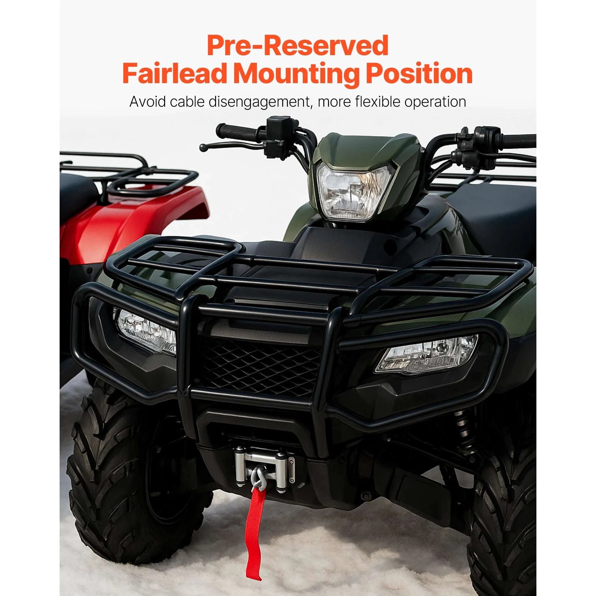 2000–3600 lbs Winch Hitch Mount for ATV Recovery and Towing-