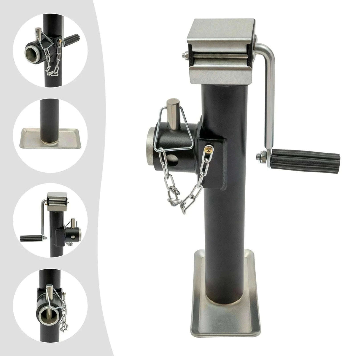 2000 lbs Weld-On Trailer Jack with Support Base-spain