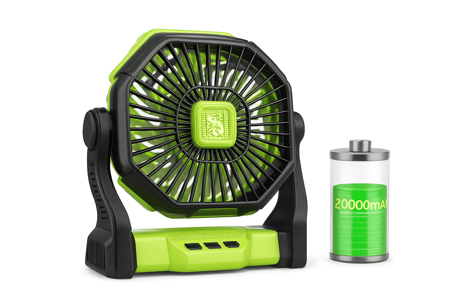 20000mAh Portable Battery Powered Fan with LED Lantern, 4-Speed Adjustable Camping Fan for Tent and Power Outages-United States / Pink / 100V-240V US Plug