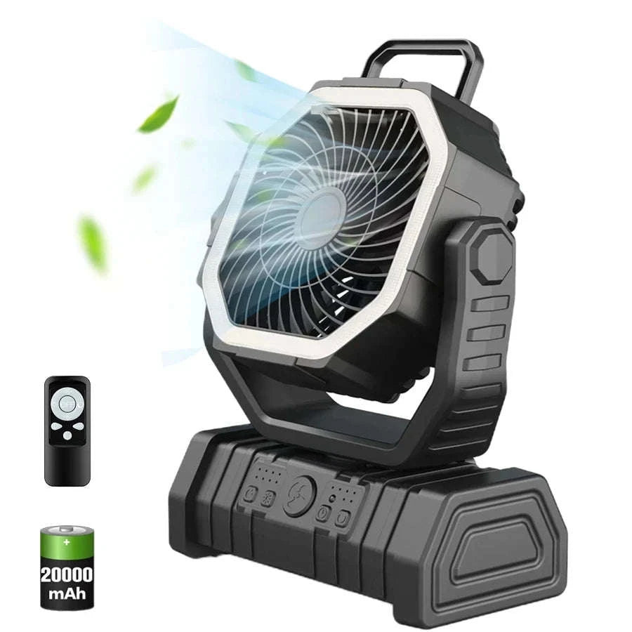 20000mAh Portable Camping Fan-Black