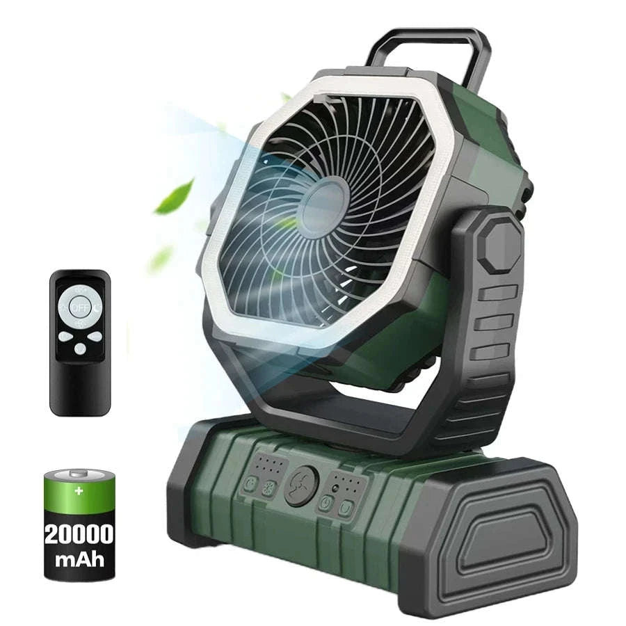 20000mAh Portable Camping Fan-Black