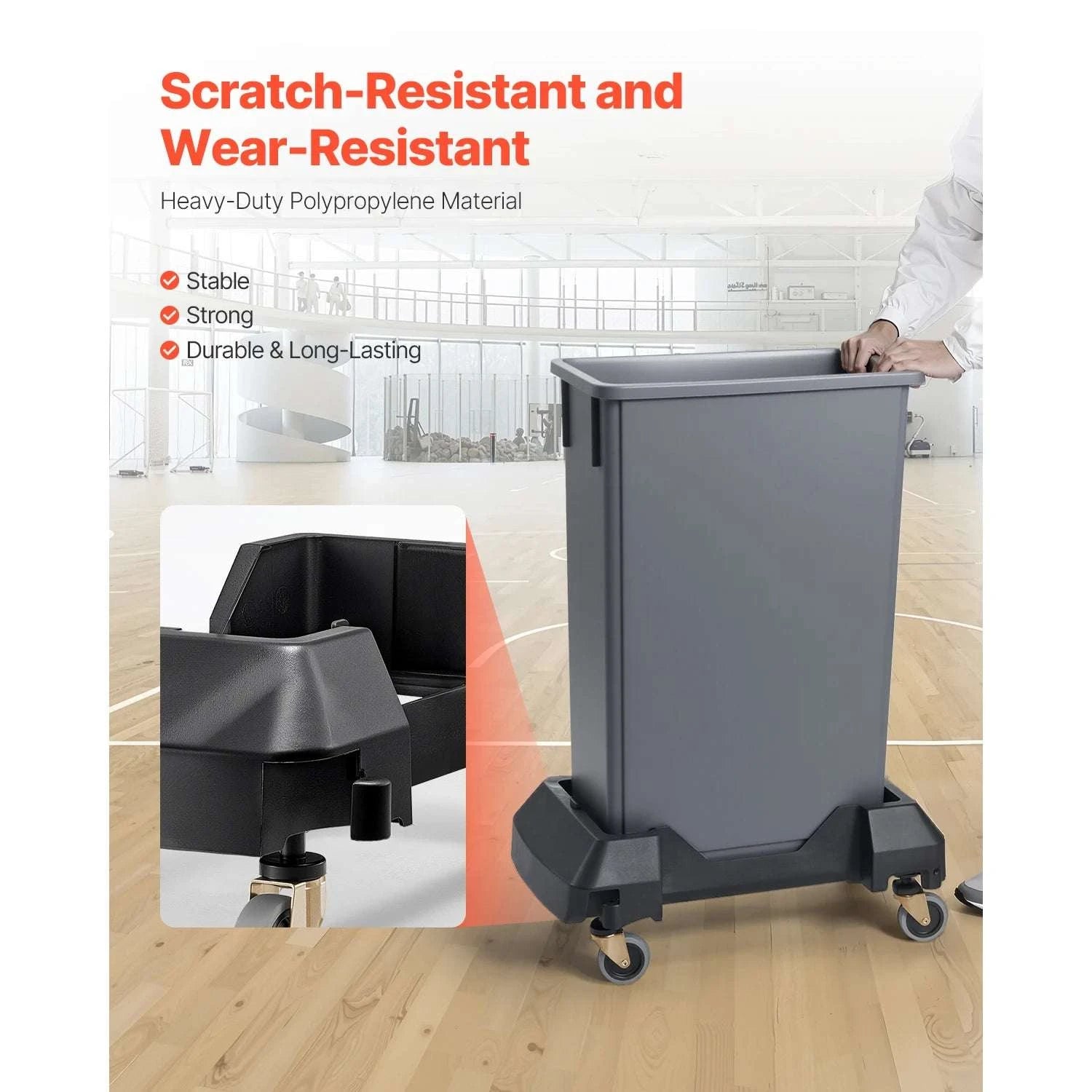 200lb Trash Can Dolly with Lockable Wheels for 16/23 Gallon Bins-200lbs / GERMANY