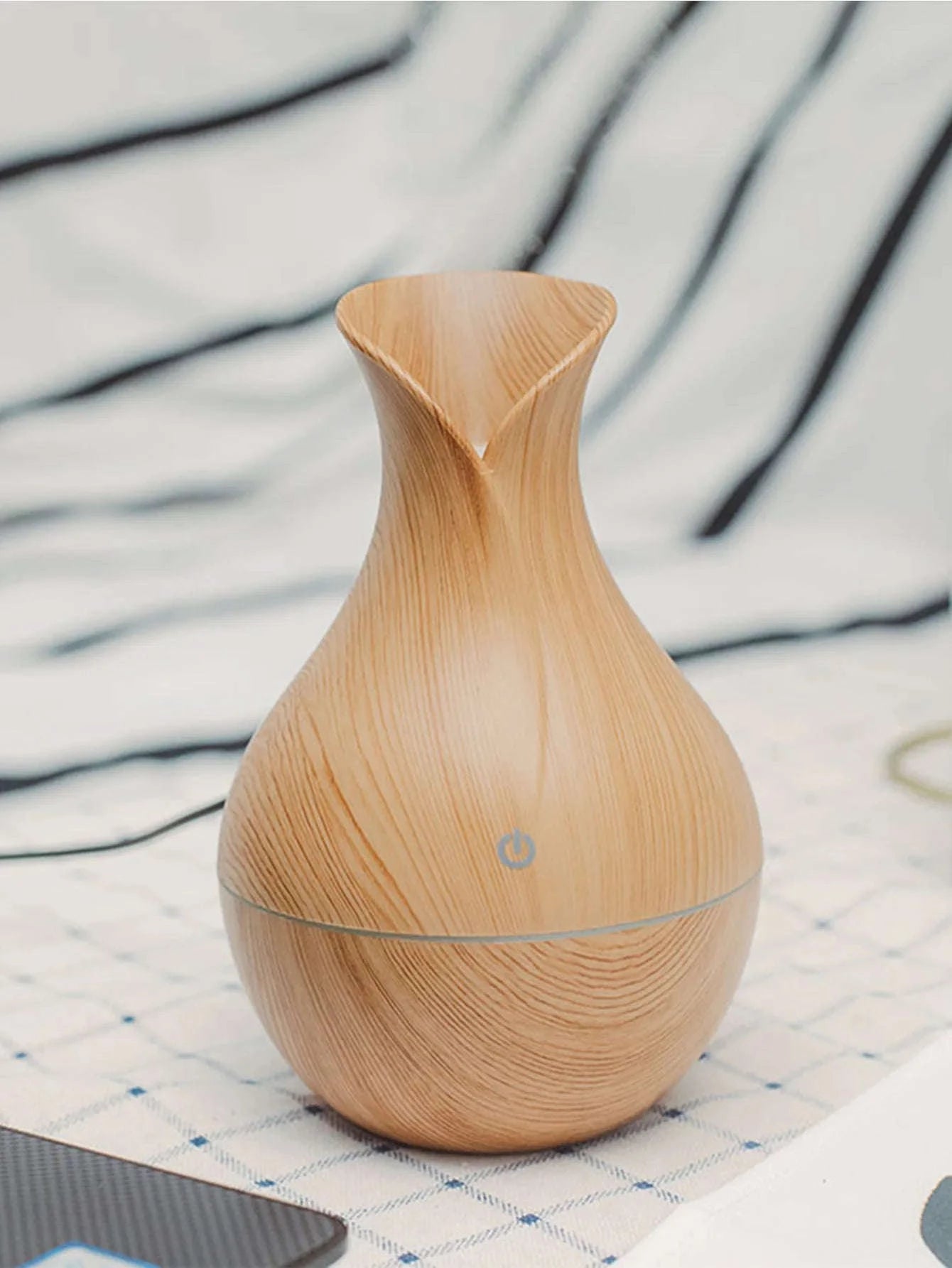 200ml Air Humidifier Essential Oil Diffuser USB Mist Maker-white wood grain