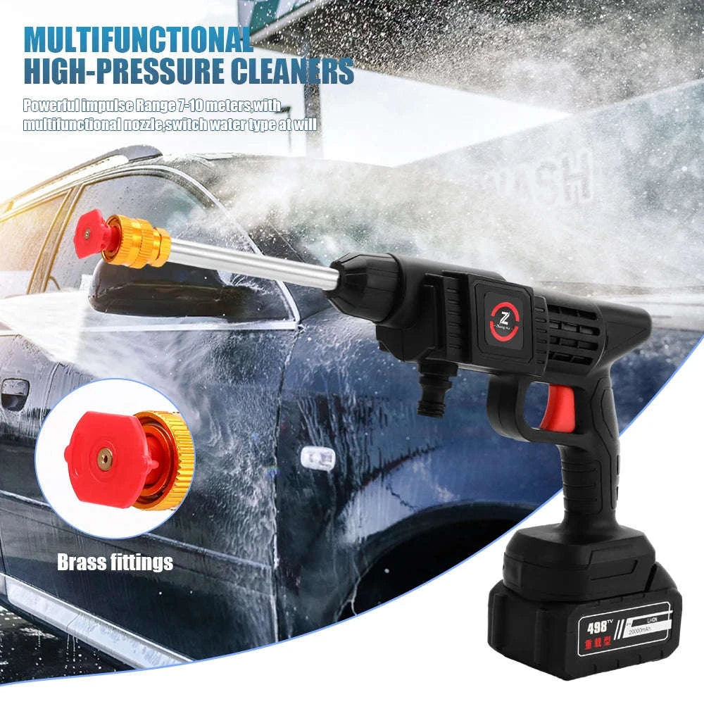 200W Cordless High Pressure Spray Gun Car Washer-With 2X15Cell Battery / spain / Electric