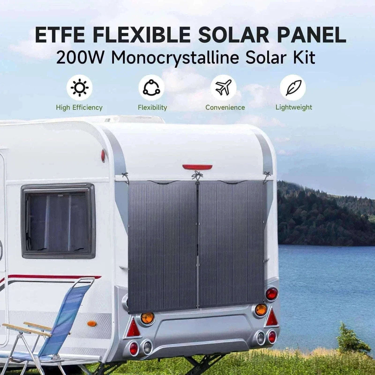 200W Flexible Solar Panel IP68 Monocrystalline 12V/32V for Off-Grid Use-100W / france
