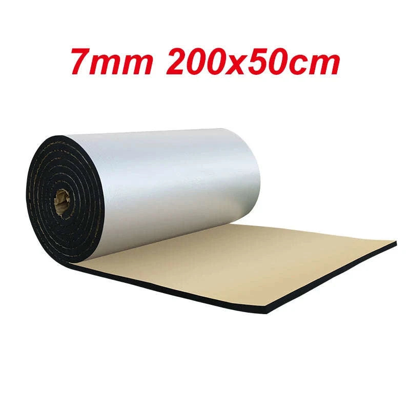 200x50cm Car Sound Deadening Mat Aluminum Foil Closed Cell Foam 5/7/10mm-7mm  200x50cm