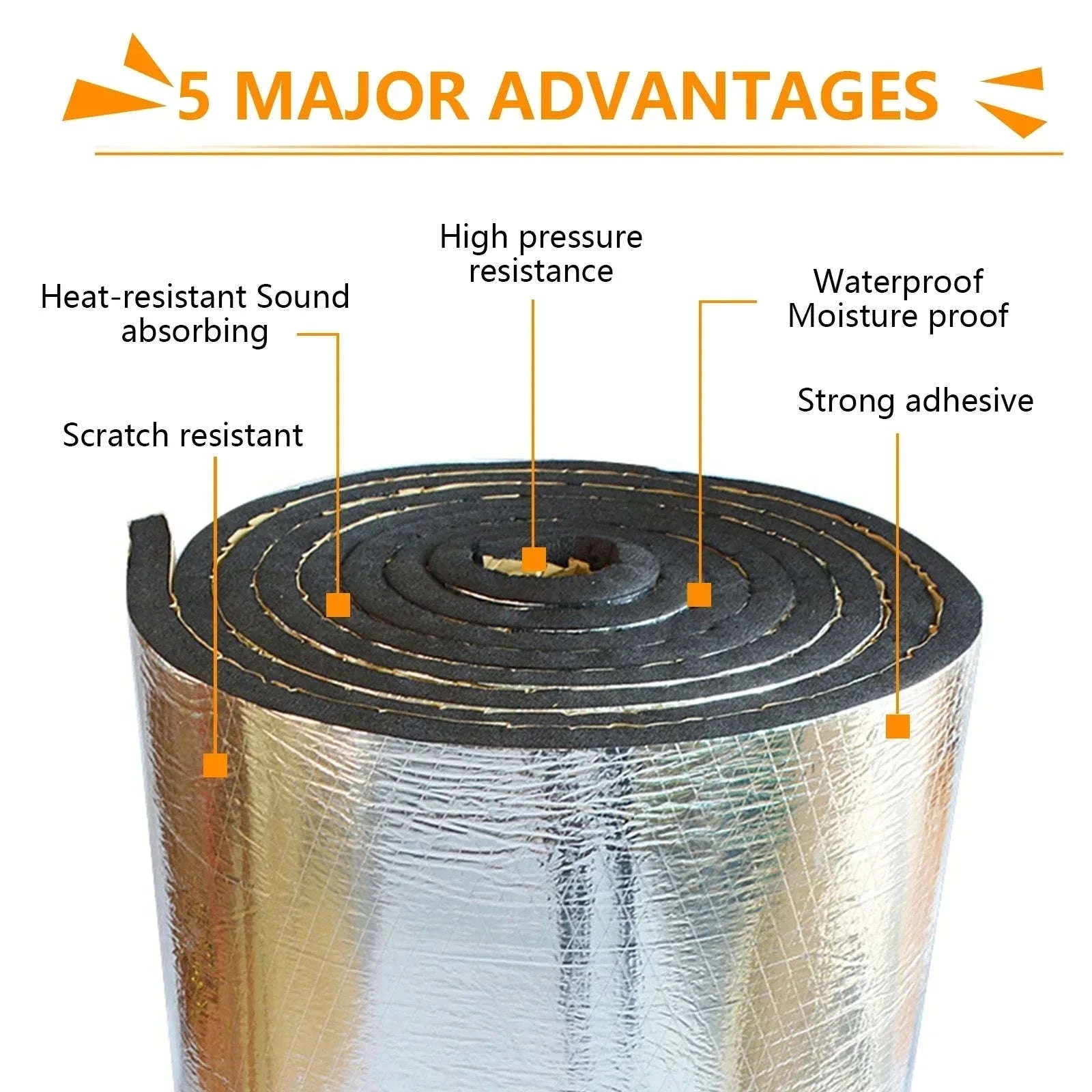 200x50cm Sound Deadener Mat for Car-50cmx200cmx10mm