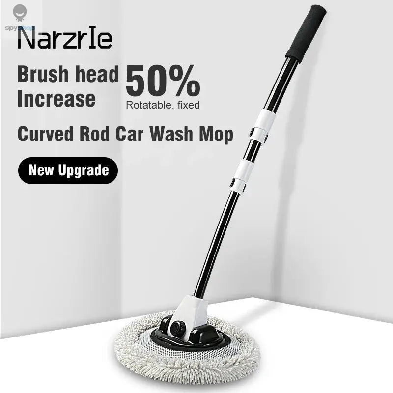 2022 New 15 Degree Bend Car Cleaning Brush Car Wash Brush Chenille Broom Telescoping Long Handle Cleaning Mop Cleaning Tools 