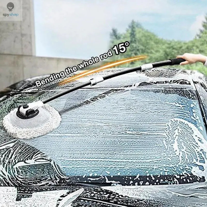 2022 New 15 Degree Bend Car Cleaning Brush Car Wash Brush Chenille Broom Telescoping Long Handle Cleaning Mop Cleaning Tools 