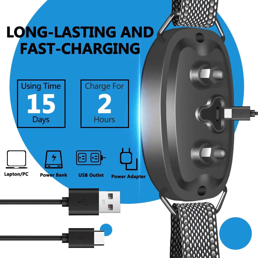 2024 Rechargeable Smart Dog Bark Collar-WHITE