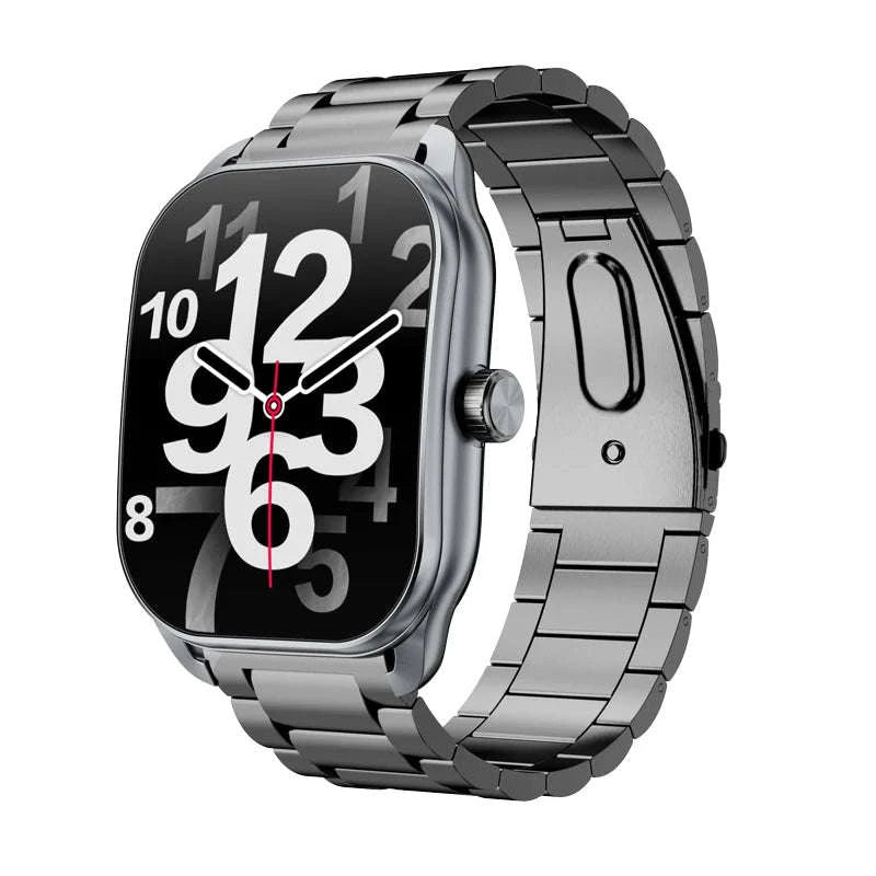 2024 Smart Watch for Men with 2.01-Inch Curved Display-jx629 black steel / spain
