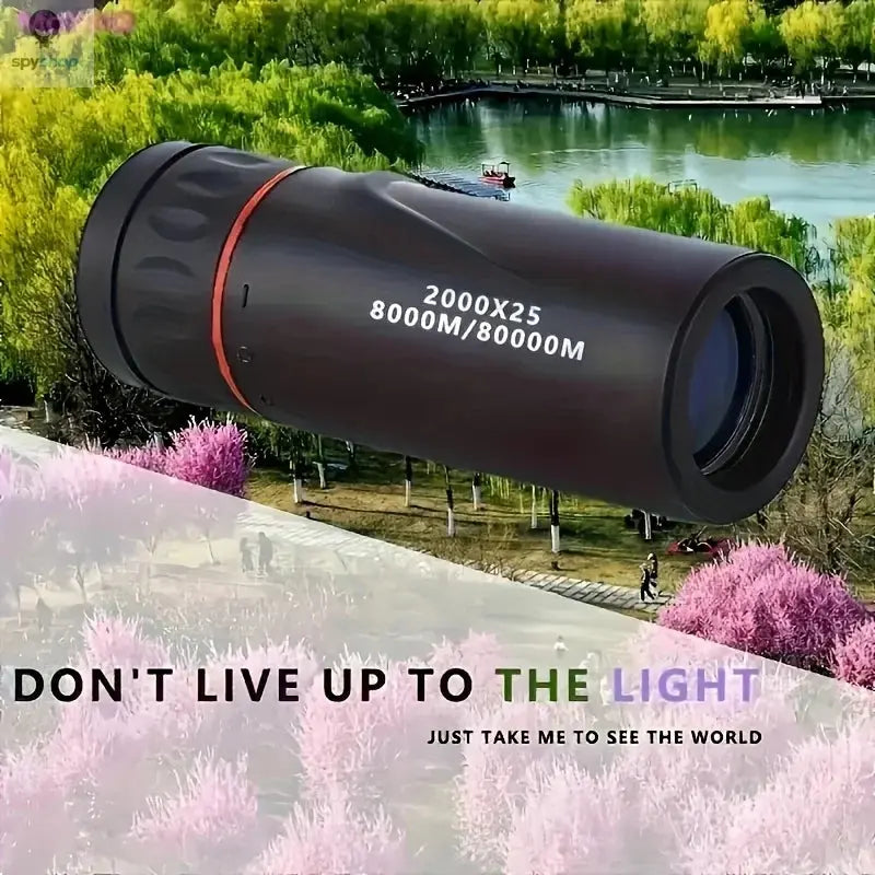 2025 2000X25 HD Monocular Telescope, Compact Portable for Travel, Hiking, Fishing, Camping, Stargazing, Concerts & Bird Watching Spy-shop.com