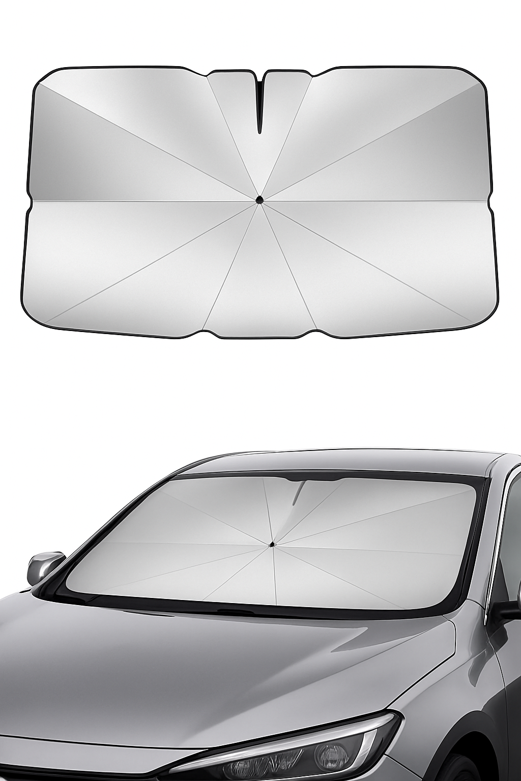 Car Windshield Sunshade Umbrella for UV Protection and Heat Reduction