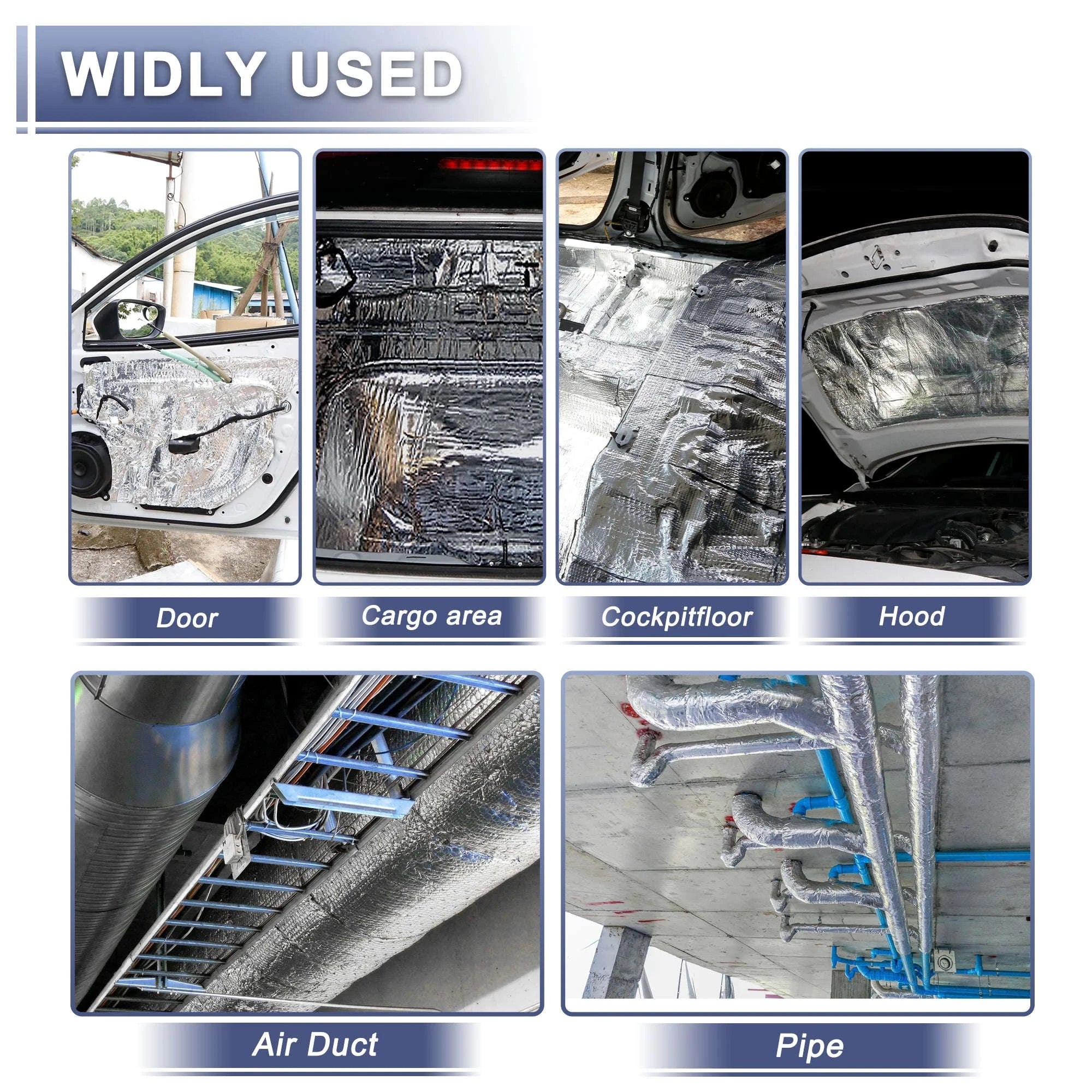 203cm x 100cm Car Firewall Heat and Sound Deadener Insulation Mat, 5mm-5mmx203cmx100cm