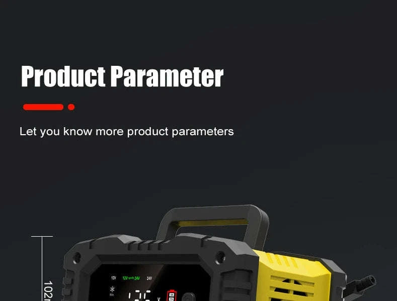 20A/10A Smart Car & Motorcycle Battery Charger 12V/24V-20A 10A red