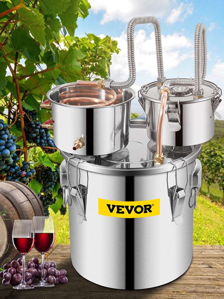 20L–30L Stainless Steel Distiller Kit with Copper Coil Cooling-20 L / United States