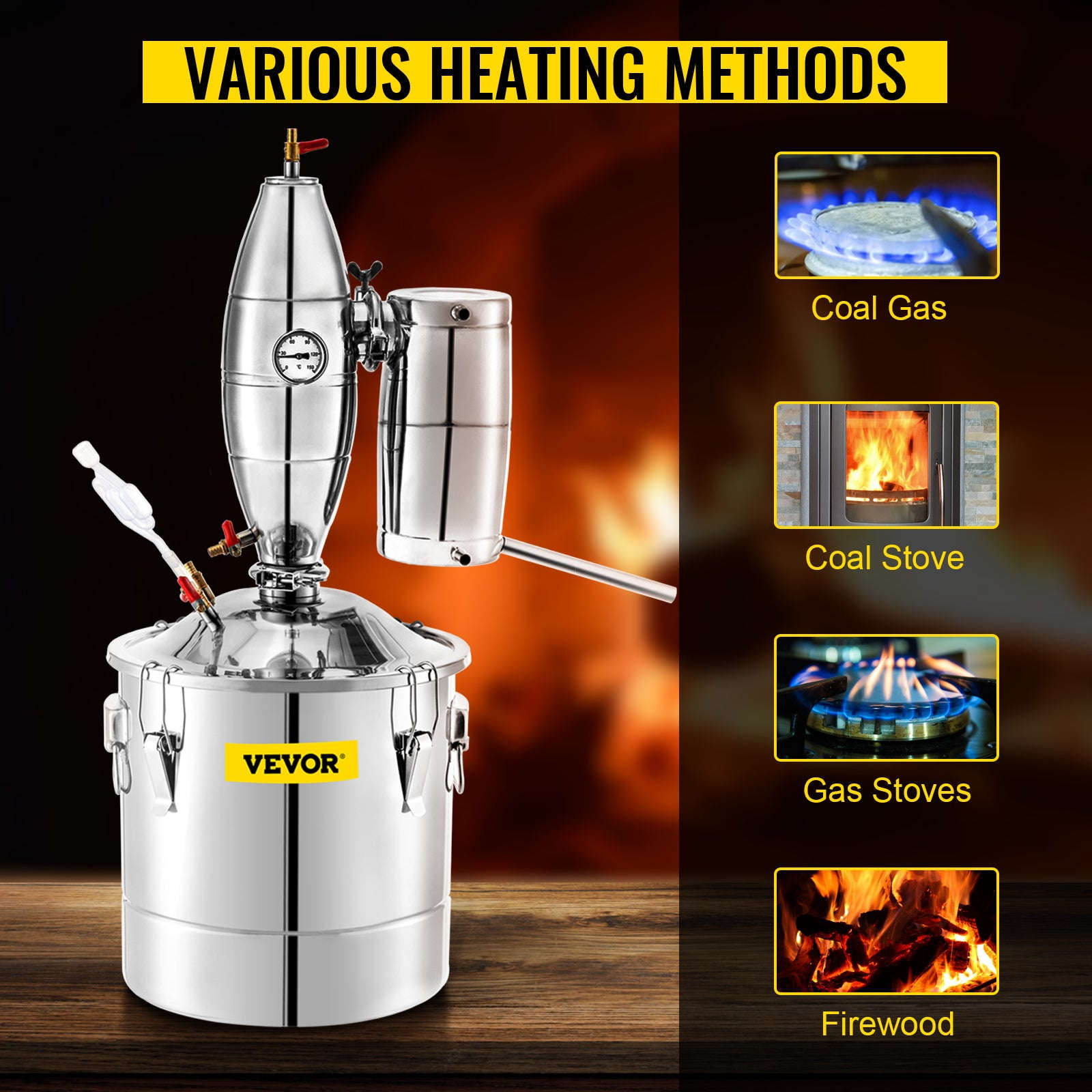 20L-70L Stainless Steel Alcohol Distiller Kit-20L / United States