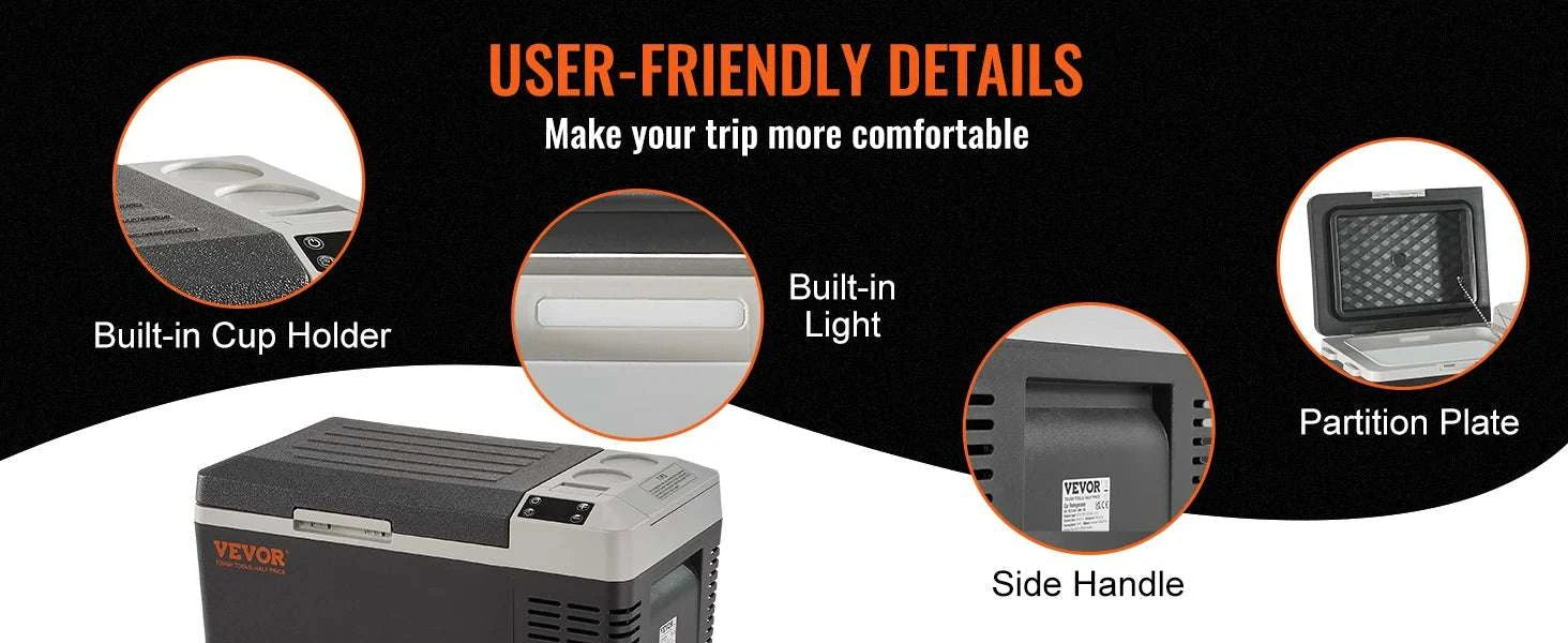 20L Portable Car Refrigerator Freezer 21Qt Mini Fridge for Travel-20L / United States