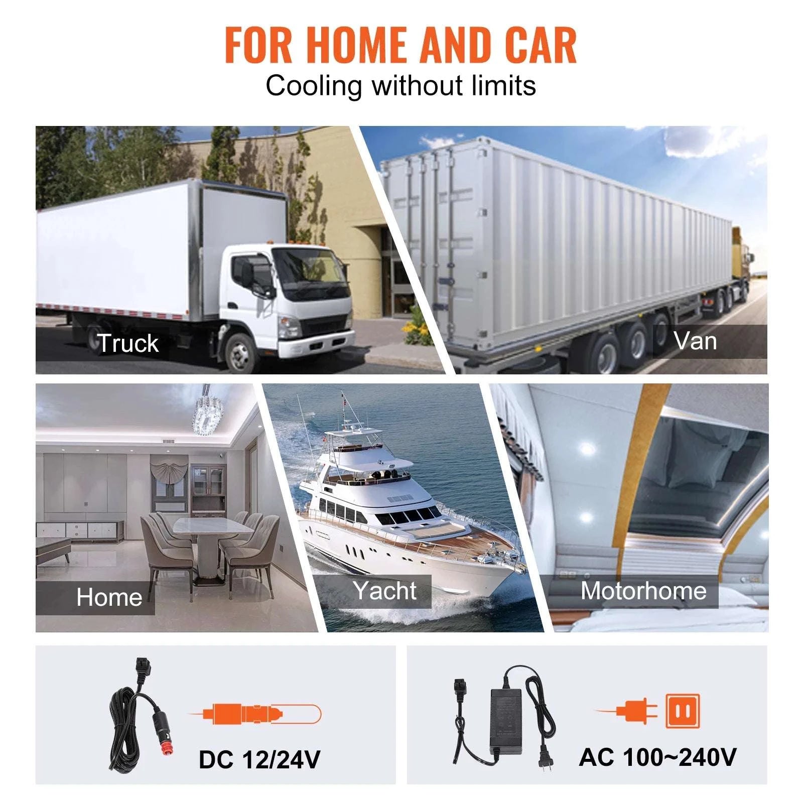 20L Portable Car Refrigerator Freezer 21Qt Mini Fridge for Travel-20L / United States