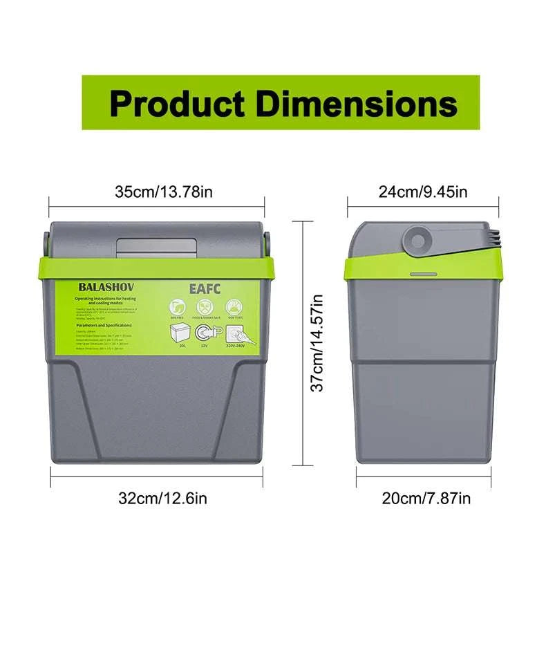 20L Portable Mini Fridge Cooler & Warmer for Car, Home, Travel-Home or Car / UK
