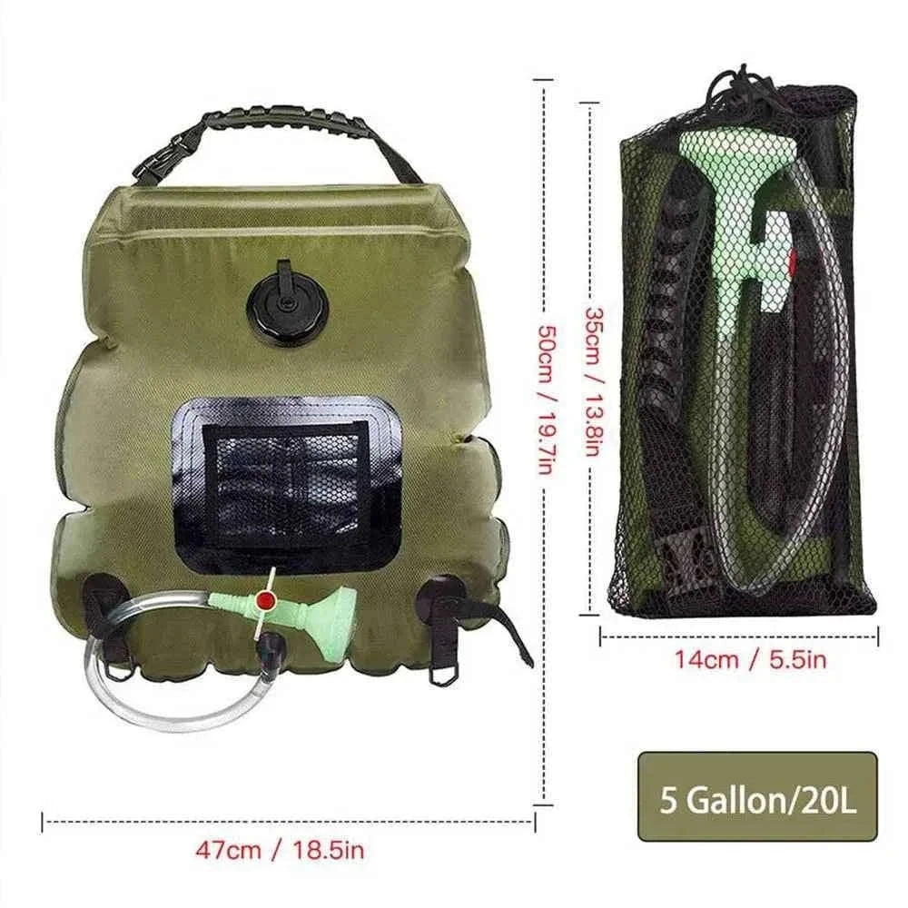 20L Solar Shower Bag with Shower Head for Camping-Simple style