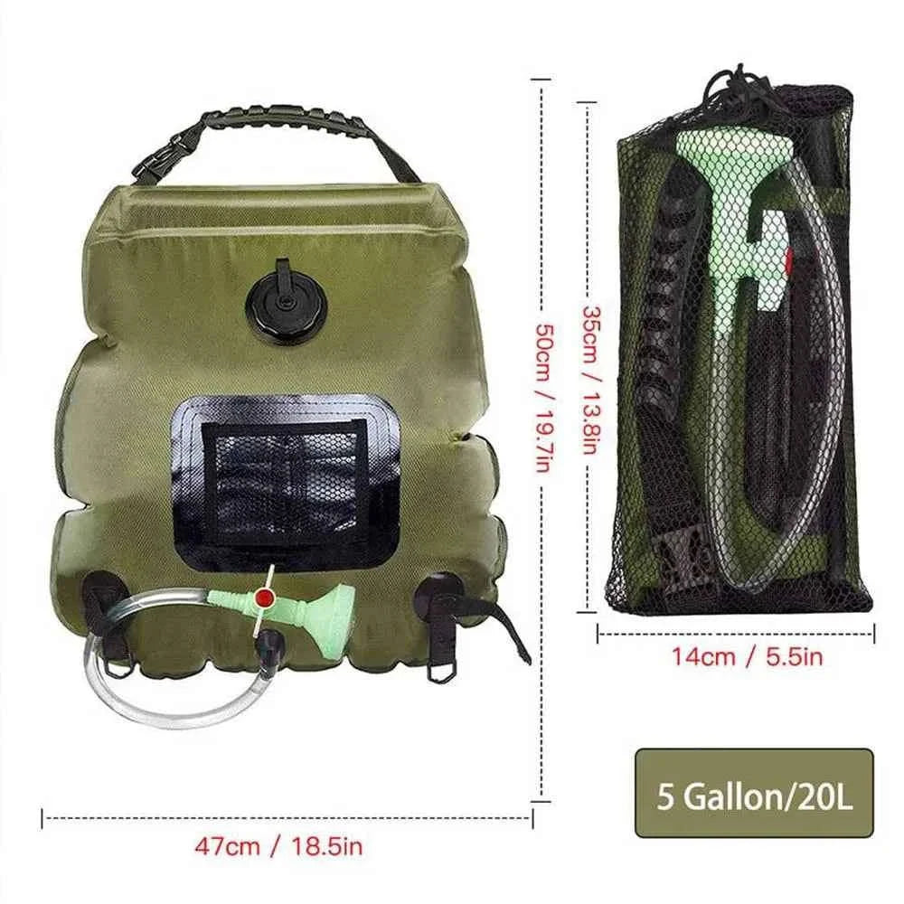 20L Solar Shower Bag with Shower Head for Camping-Simple style