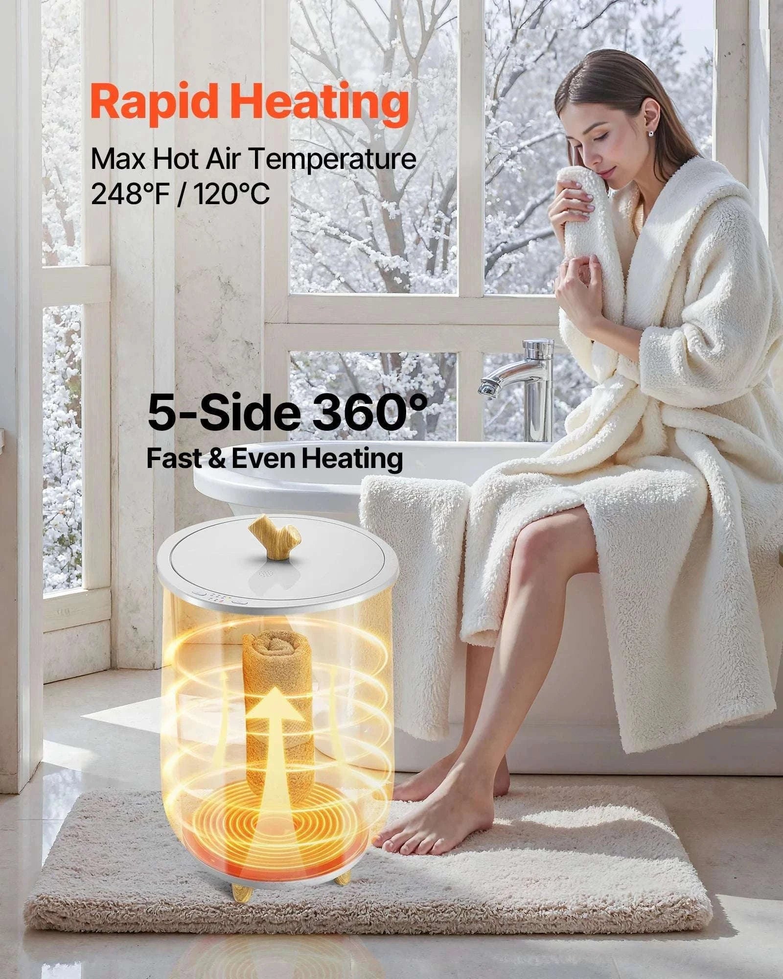 20L Towel Warmer Bucket with Adjustable Heat & Aromatherapy-Gray 20L / Poland